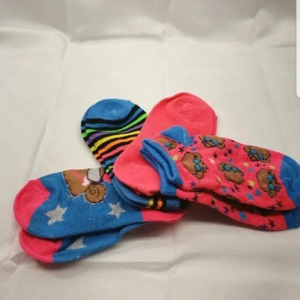 Bobbie Brooks monkey hot pink girl‎ socks lot